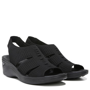 Bzees For LifeStride Double Up Slingback Wedge Sandal | Washable Womens ...