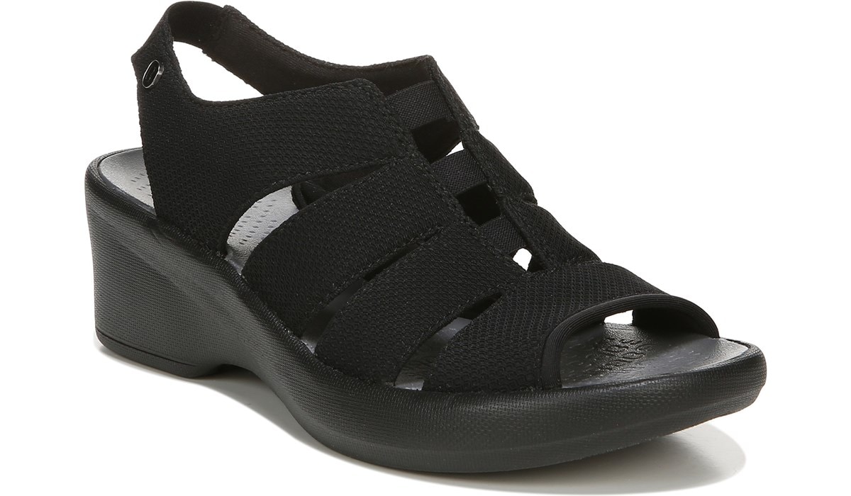 black peep toe sandals
